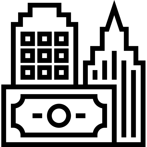 Department bills cash construction icon