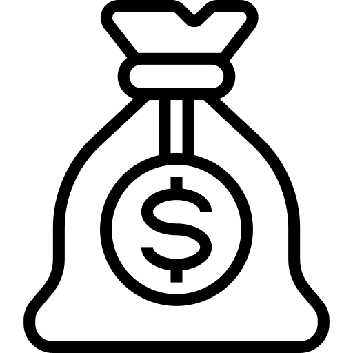 Money bag currency banking money bag icon