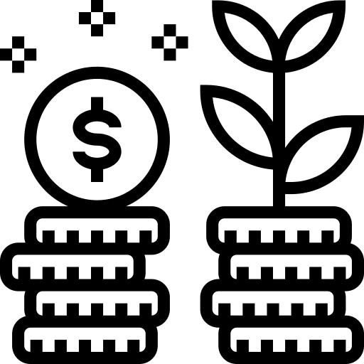 Money coins cash investment icon