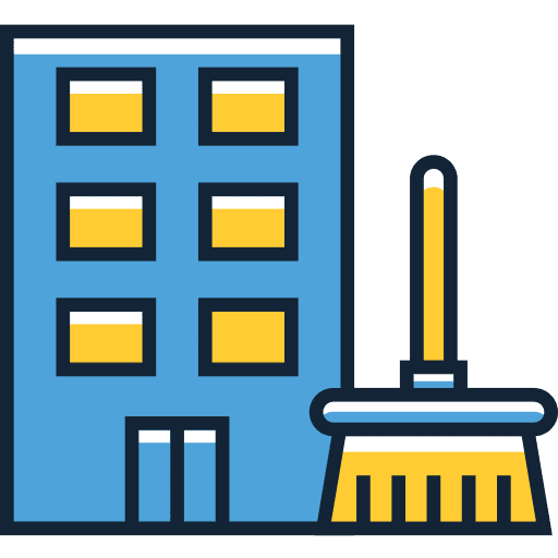 Cleaning service cleaner building flats icon