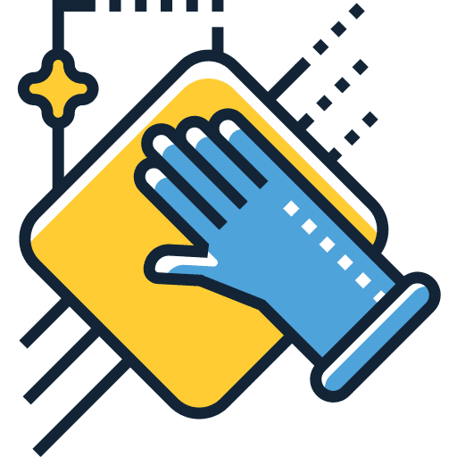 Wipe household furniture and household housekeeping icon