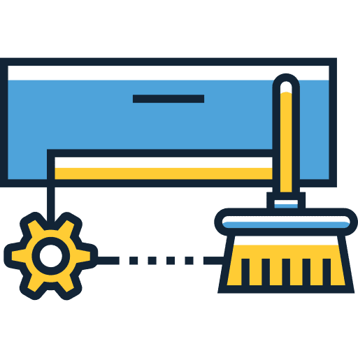 Air conditioner appliances cogwheel gear icon