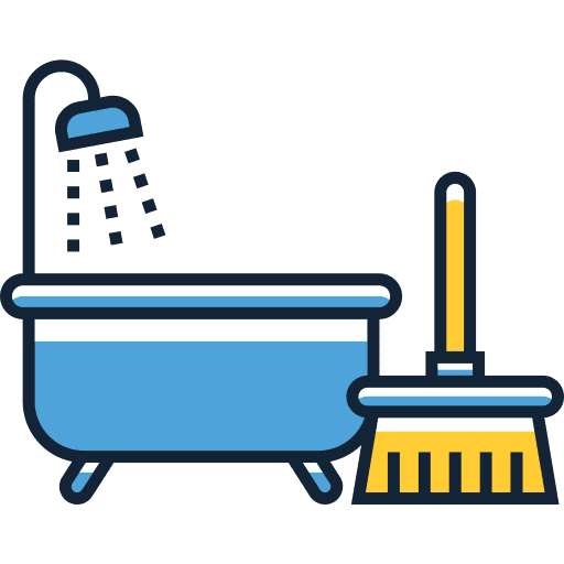 Bathroom washing cleaning furniture and household icon
