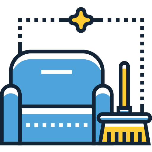 Cleaning household furniture and household relax icon