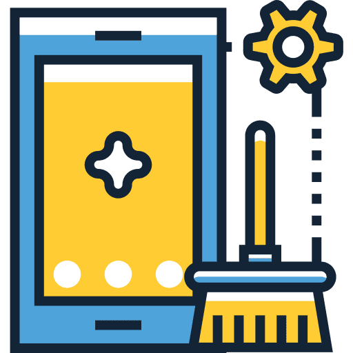 Mobilephone furniture and household broom mobile icon