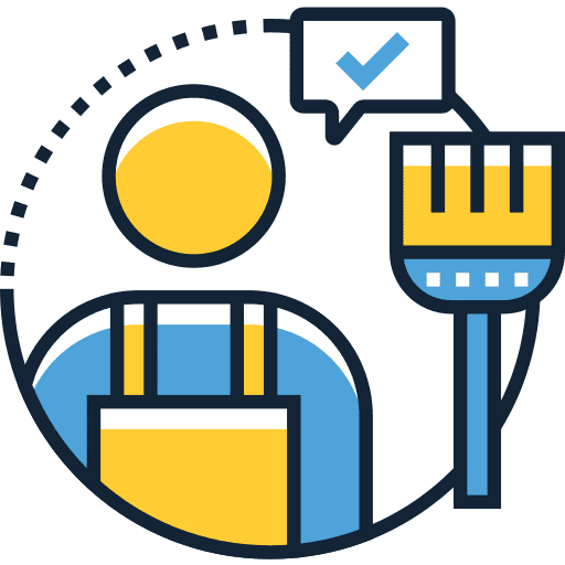 Cleaner furniture and household maid cleaning icon