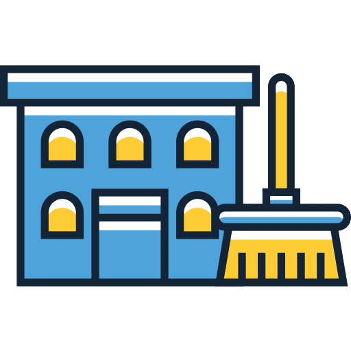 Cleaning service cleaning service broom furniture and household icon