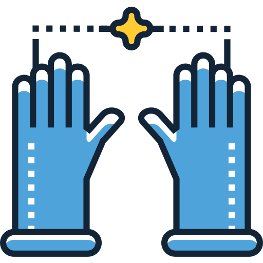 Gloves laundry housekeeping glove icon