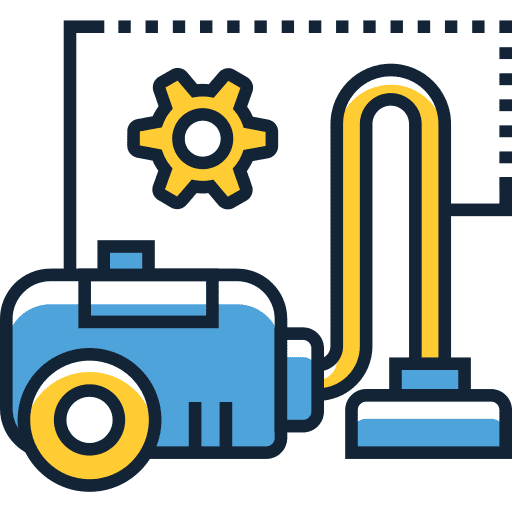 Vacuum cleaning gear furniture icon