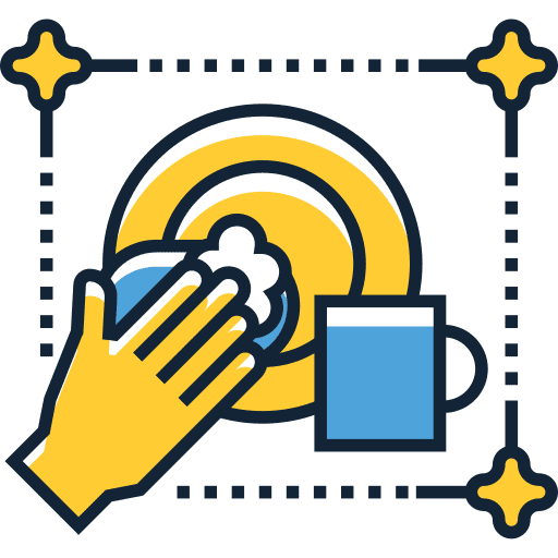 Wash furniture and household hands and gestures sponge icon