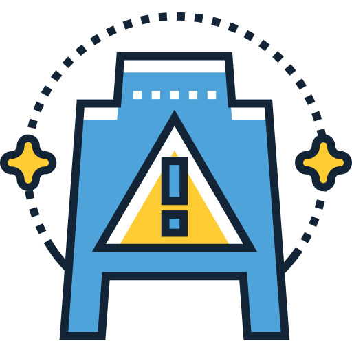 Wet floor shapes and symbols signaling signal icon