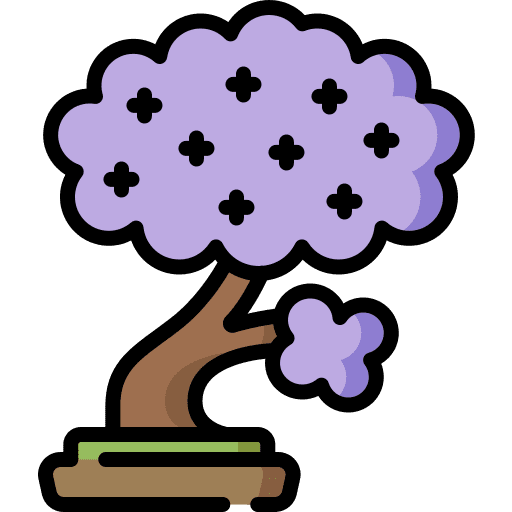 Jacaranda forest nature garden icon