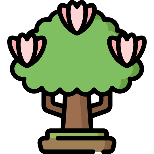 Magnolia botanic nature forest icon
