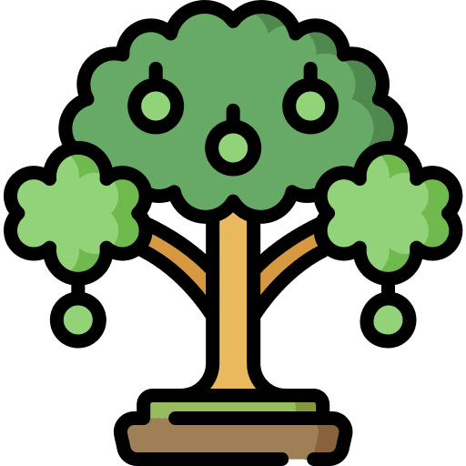 Breadfruit forest garden tree icon