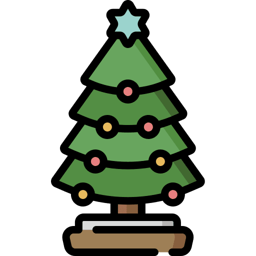 Christmas tree garden botanic tree icon