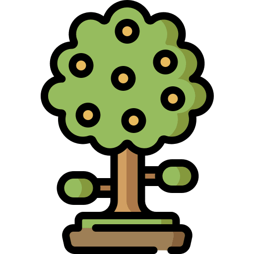 Orange tree tree forest garden icon