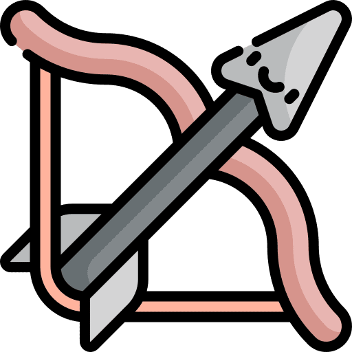 Bow archery sports and competition bow icon