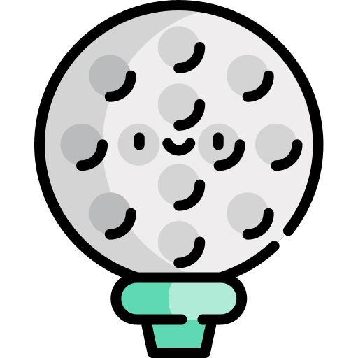 Golf ball sports leisure icon