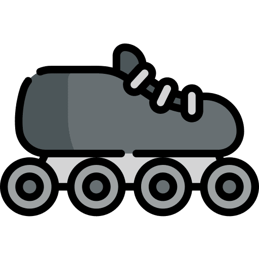 Roller sports skater roller icon