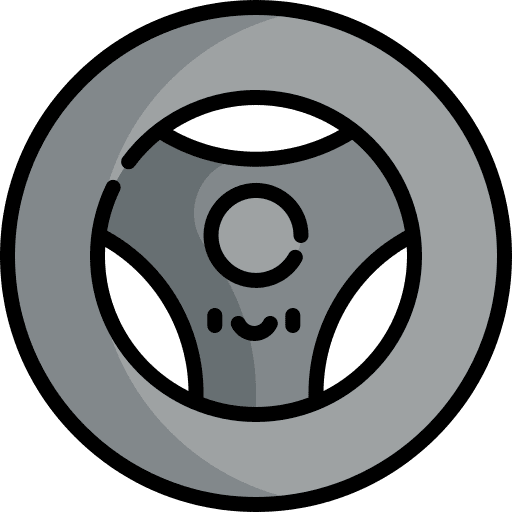 Steering wheel sports and competition racing steering wheel icon