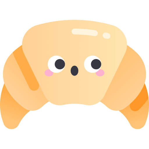 Croissant baked bread french icon