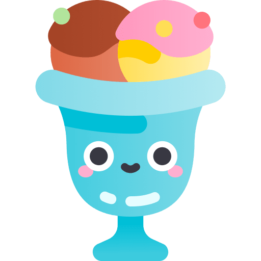 Ice cream cup ice cream food glass icon