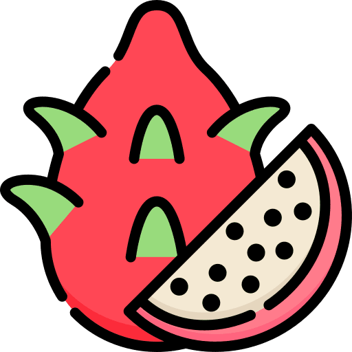 Dragon fruit vegan vegetarian organic icon