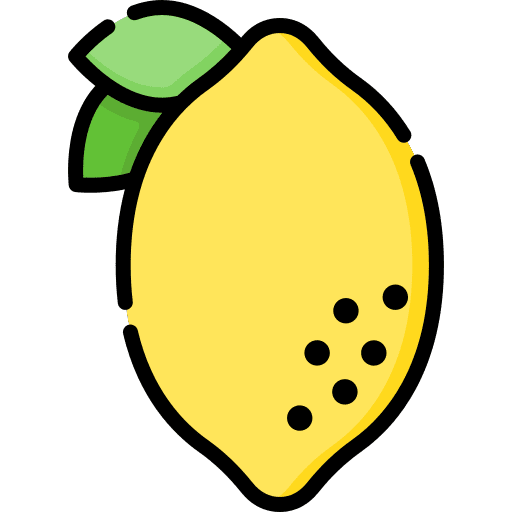 Lemon organic fruit food icon