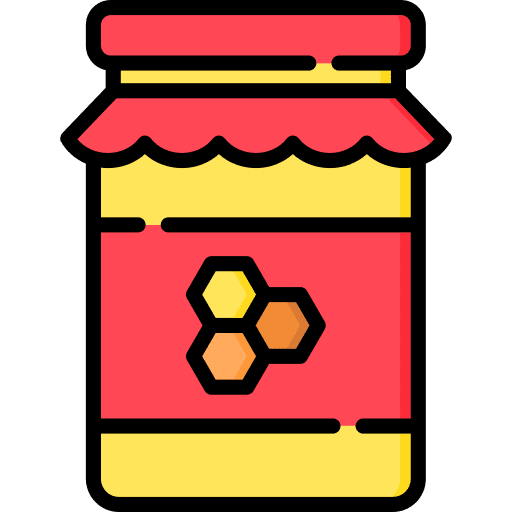 Honey bee food and restaurant jar icon