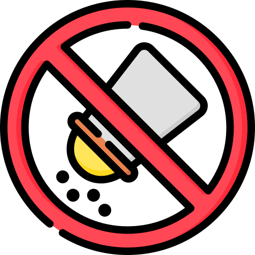 Salt free food and restaurant shapes and symbols salt free icon