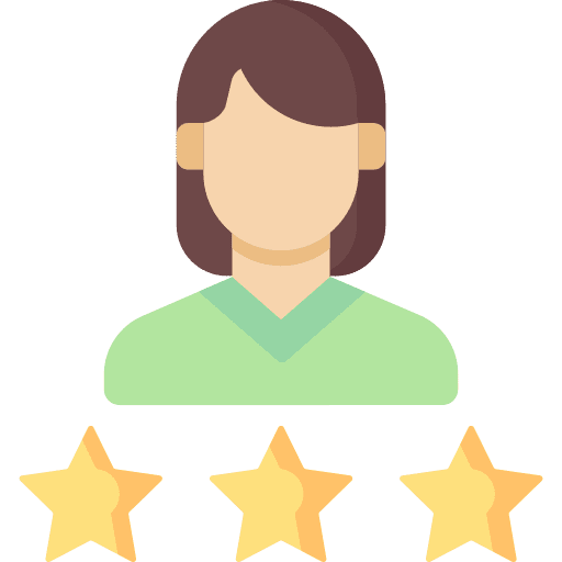 Candidate professions and jobs female stars icon