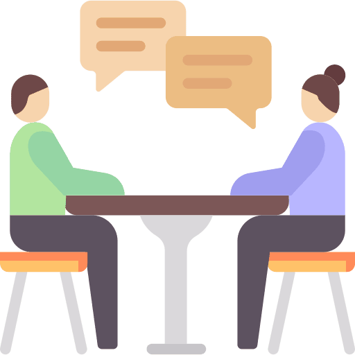 Interview hr business people icon