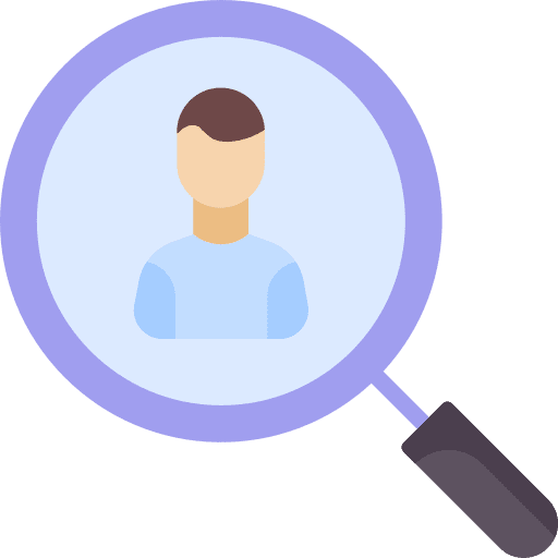 Look for magnifying glass professions and jobs job icon