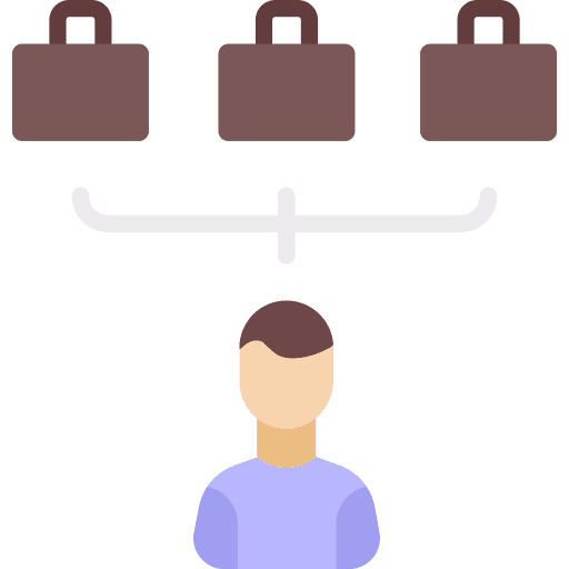 Multiple professions and jobs candidate offers icon