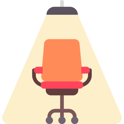 Chair job professions and jobs interview icon