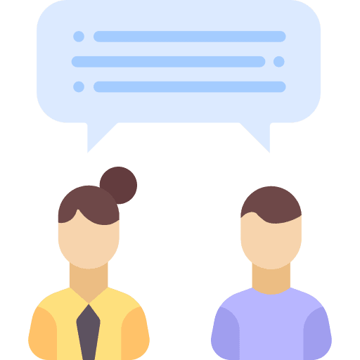 Communication speech bubble communication test icon