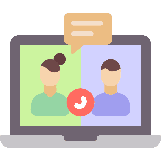Video conference user message reunion icon