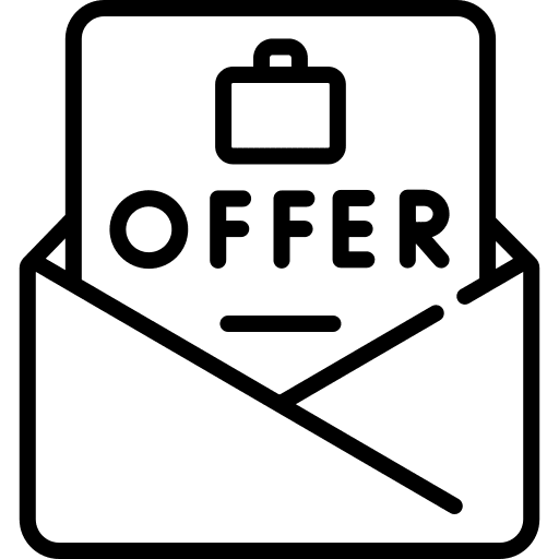 Email candidate job offer offer icon
