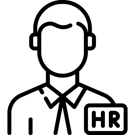 Hr hr professions and jobs interview icon
