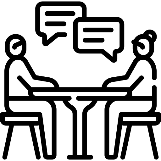 Interview one on one boss hr icon