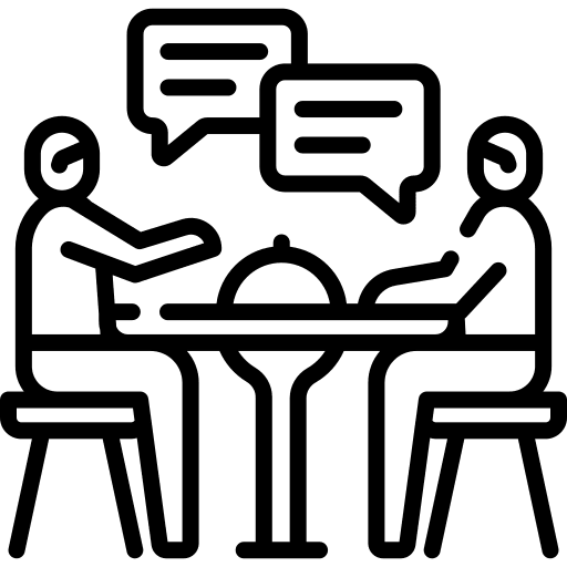 Lunch professions and jobs interview candidate icon