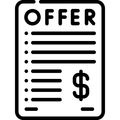 Offer professions and jobs document human resources icon