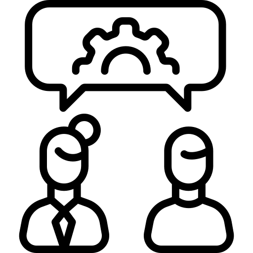 Technical test professions and jobs interview icon