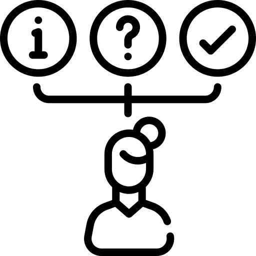 Interview professions and jobs magnifying glass talk icon