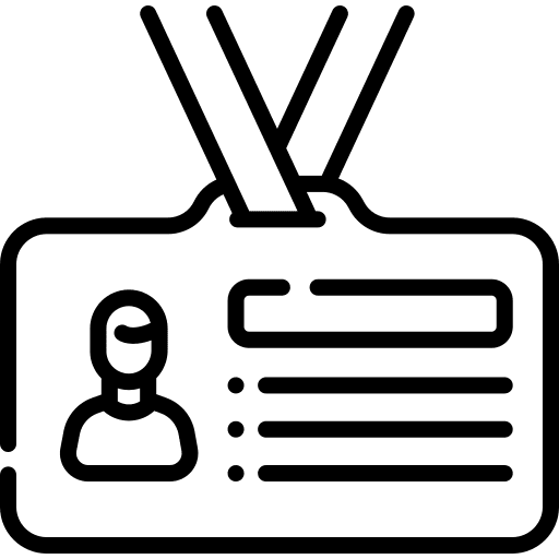 Interview professions and jobs pass identity icon