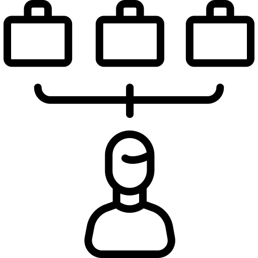 Multiple professions and jobs candidate interview icon