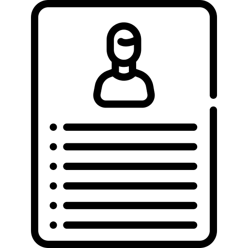 Resume cv curriculum personal profile icon