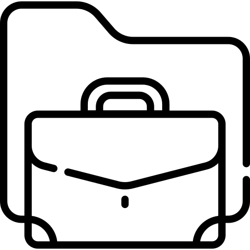 Portfolio briefcase professions and jobs suitcase icon