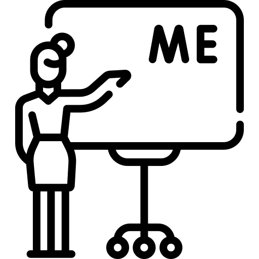 Presentation professions and jobs candidate interview icon