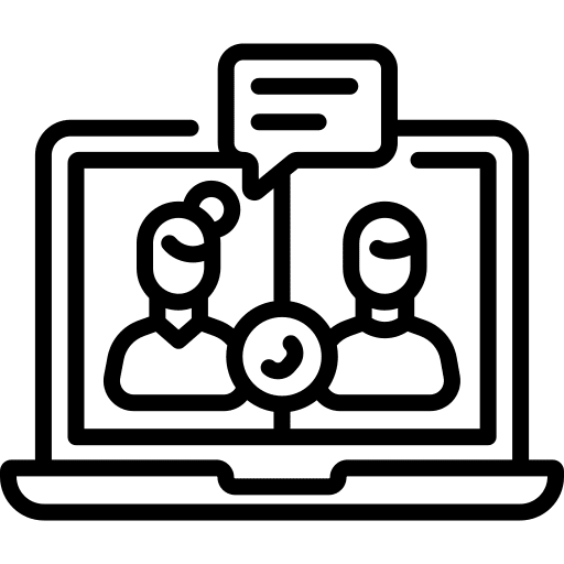 Video conference reunion video conference social media icon